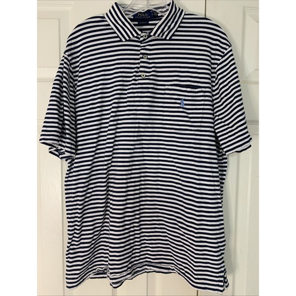 Polo Ralph Lauren Other - Polo Ralph Lauren Size L Striped Shirt Short Sleeve 100% Cotton Preppy Classic